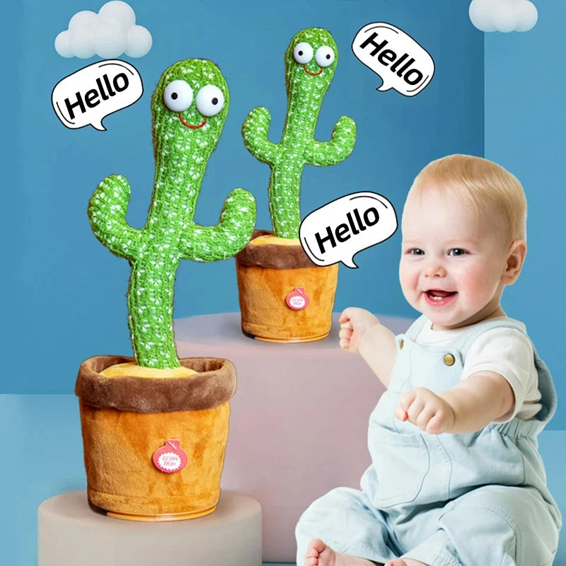 Baby Sunshine Cactus Companion Electronic Plush Toy Dancing and Talking Cactus Toy with 120 Songs Children's Birthday Gifts