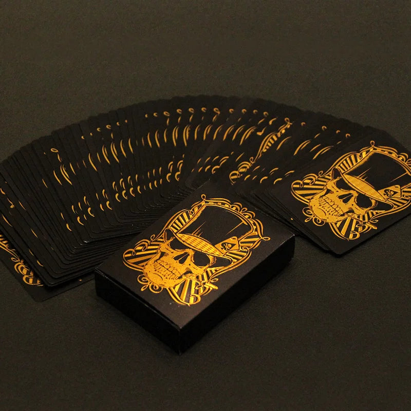 Black Rose/Skull (Gold/Silver)Playing Card Game Card Group Waterproof Poker Suit Magic Dmagic Package Board Game Gift Collection
