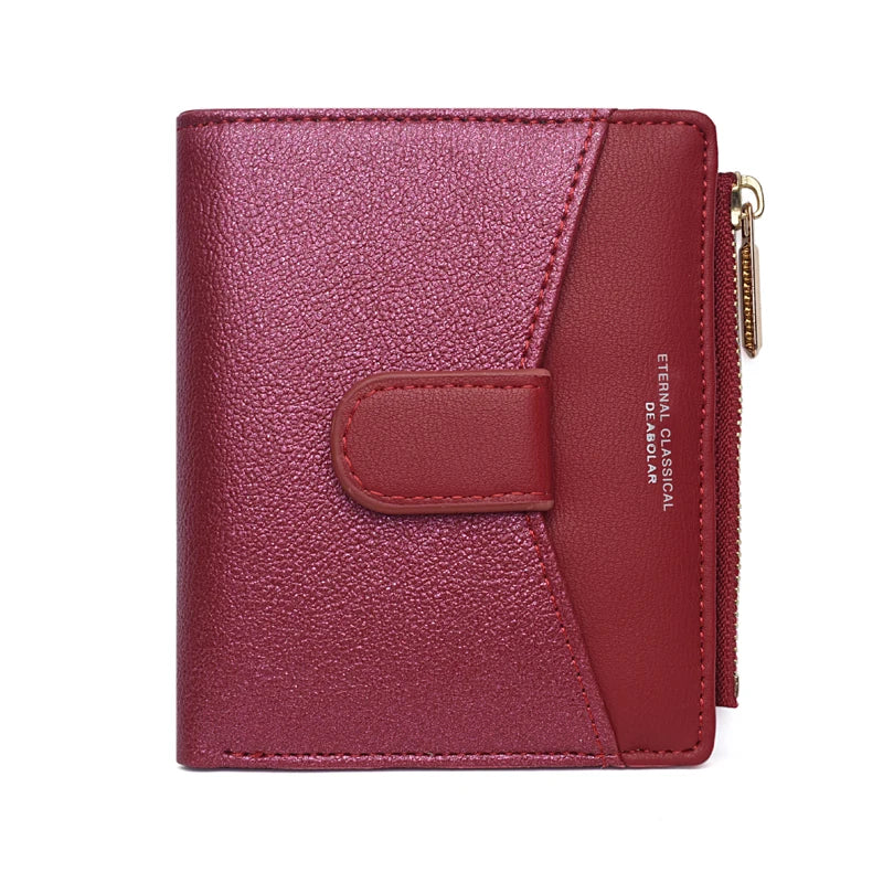 Hasp Small Sequins Women Wallet Fashion Leather Purse Lady Card Holders Clutch Female Slim Purse Money Bag Wallets Card Package
