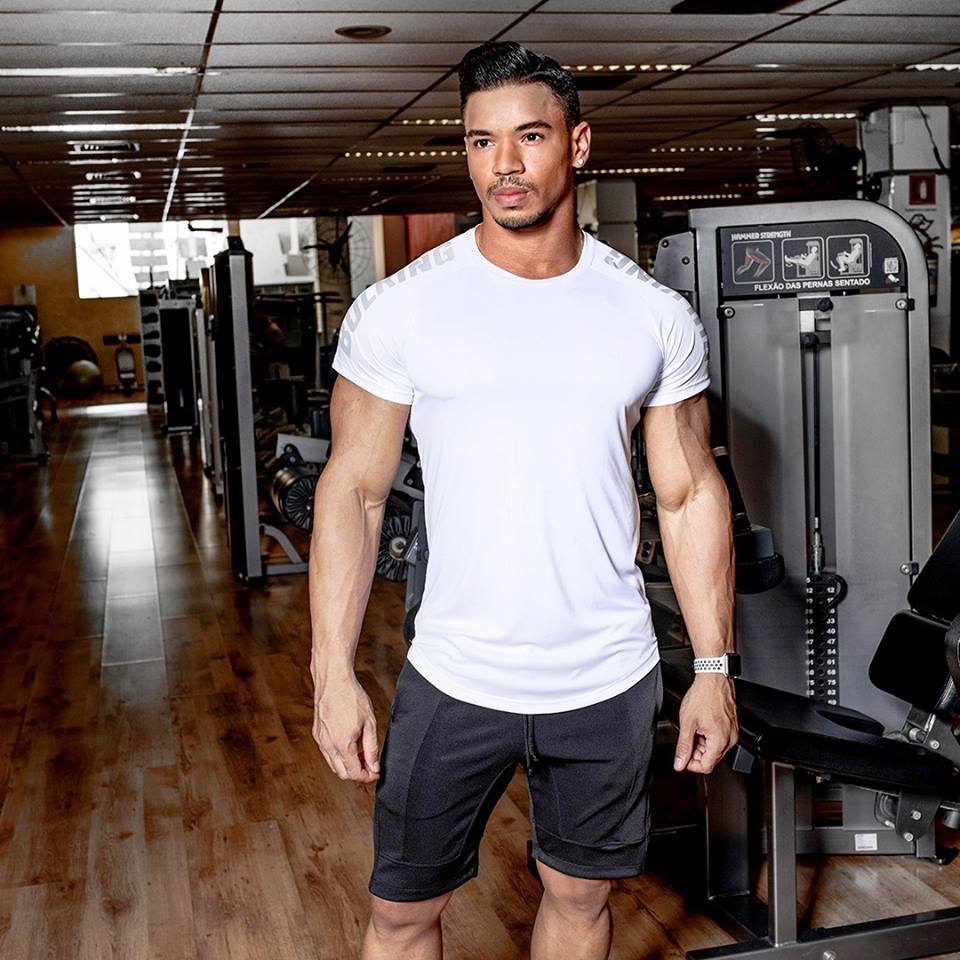 Fitness clothing coach sports t-shirt muscle tights male brother high-elastic training quick-drying clothes short-sleeved fitness clothes men