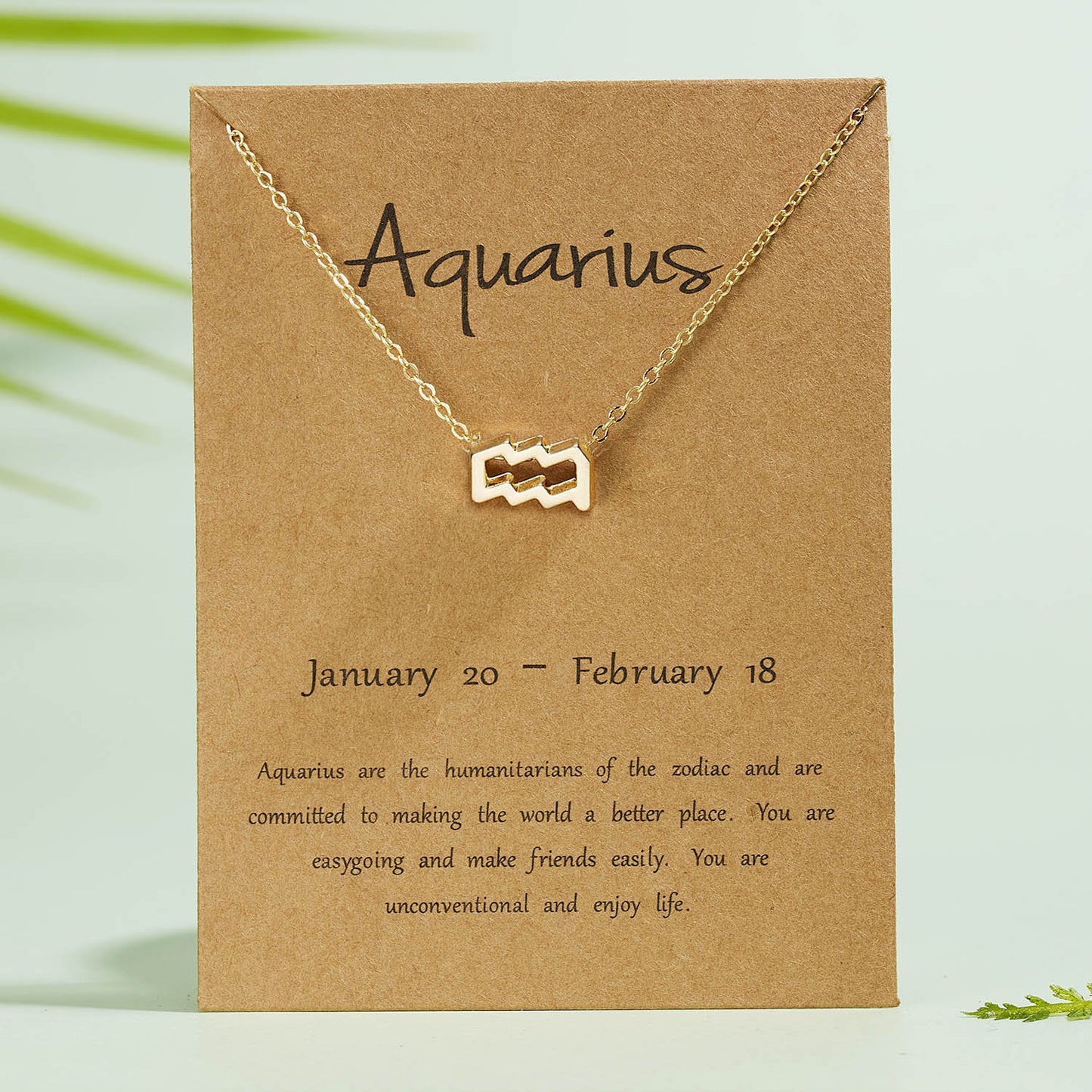 European and American fashion cross-border new creative symbol version 12 constellation rhinestone paper card necklace wild clavicle chain wholesale
