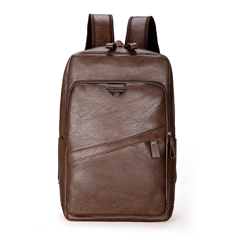 Cross-border new retro backpack USB male European and American fashion wild large-capacity outdoor leisure high school student backpack