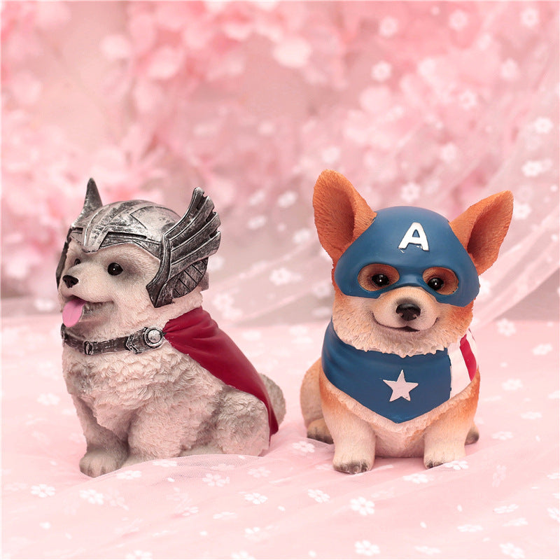 Harley Key Team Fighting King Kong Piggy Bank Piggy Bank Cute Dog Animal Resin Crafts Home Decorations