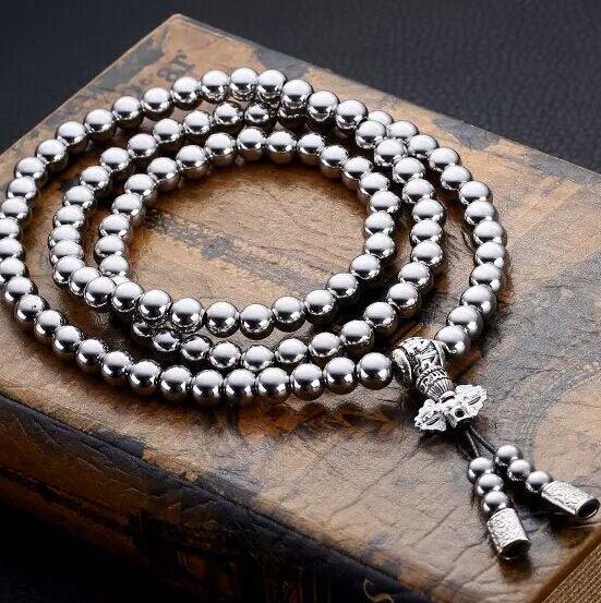 Stainless steel thunderbolt bead necklace titanium steel car accessories car accessories car accessories self-defense bracelet weapon whip