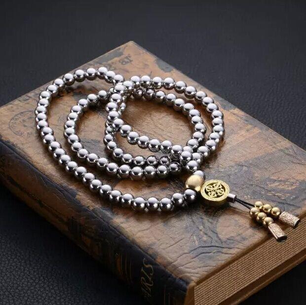 Stainless steel thunderbolt bead necklace titanium steel car accessories car accessories car accessories self-defense bracelet weapon whip