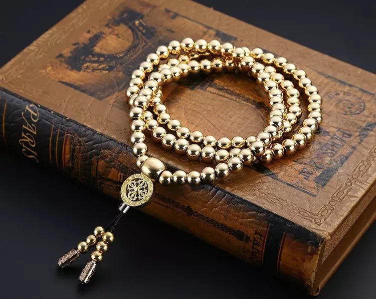 Stainless steel thunderbolt bead necklace titanium steel car accessories car accessories car accessories self-defense bracelet weapon whip