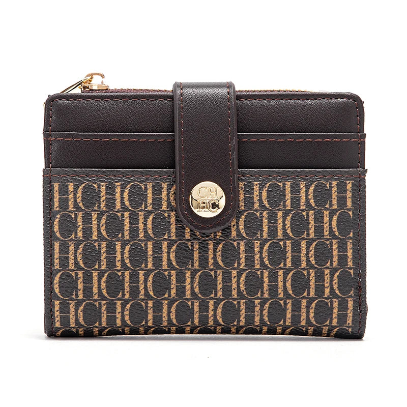 CHCH Fashion Classic Retro Men's and Women's Universal Wallet PVC Material Multi functional Portable Card Bag Change