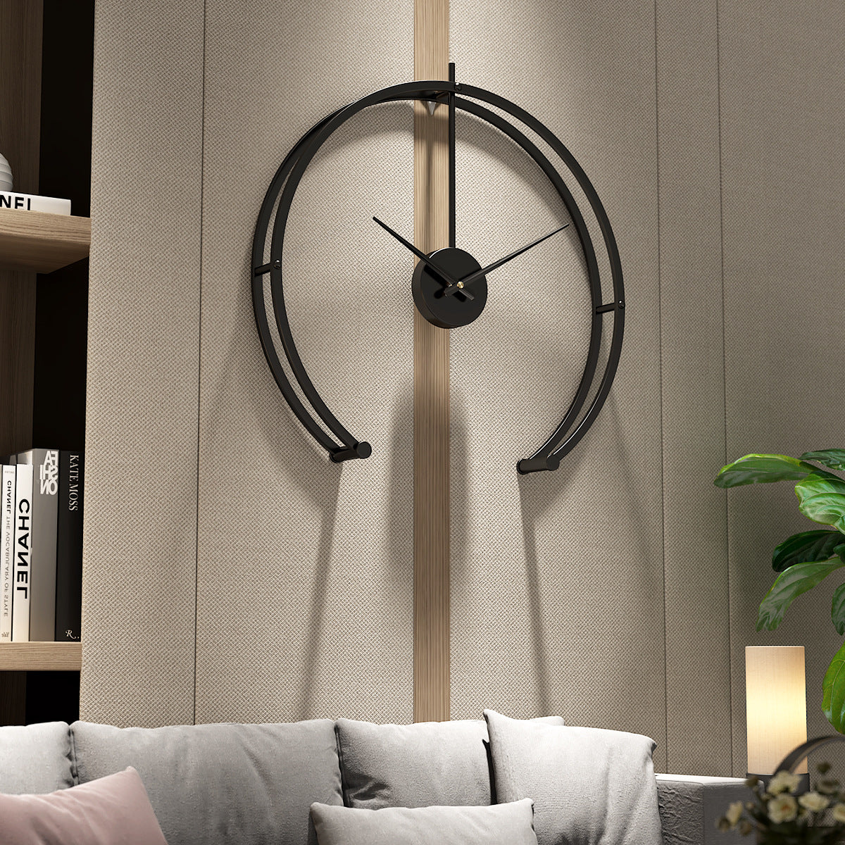 2020 new modern minimalist home wall clock metal silent clock living room bedroom fashion clock spot wholesale