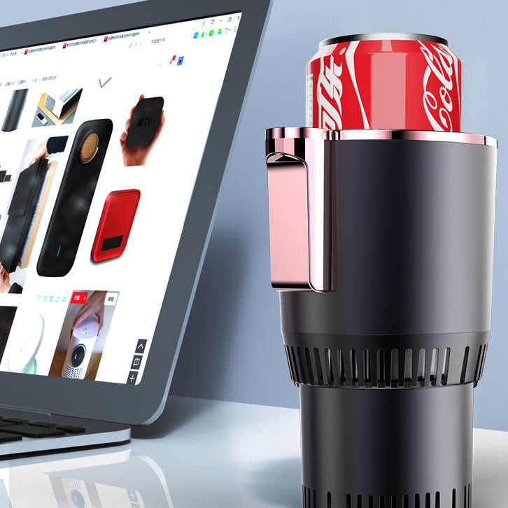 Cross-border hot product portable car refrigeration and heating cup smart hot and cold cup mini car refrigerator for office and home use