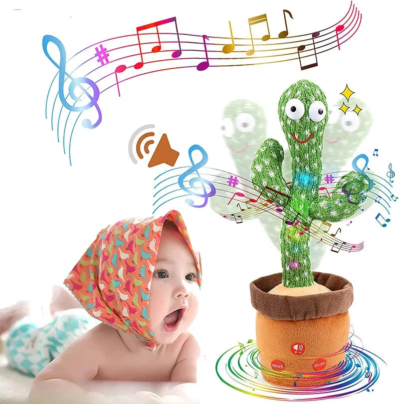 Baby Sunshine Cactus Companion Electronic Plush Toy Dancing and Talking Cactus Toy with 120 Songs Children's Birthday Gifts