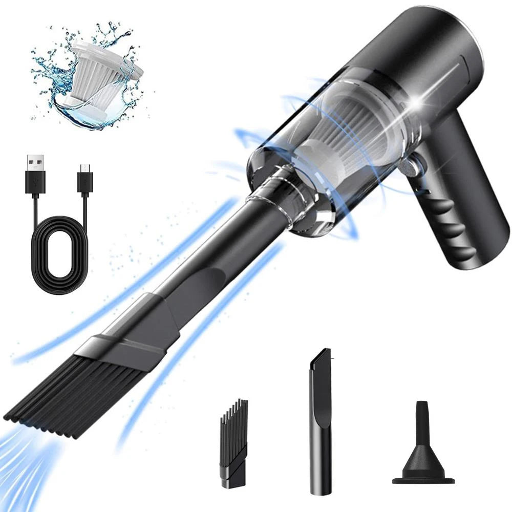 Wireless Car Vacuum Cleaner USB Charging 1200mAh Portable Cleaning Appliance Mini Wet and Dry Blow Vacuum Cleaner Household