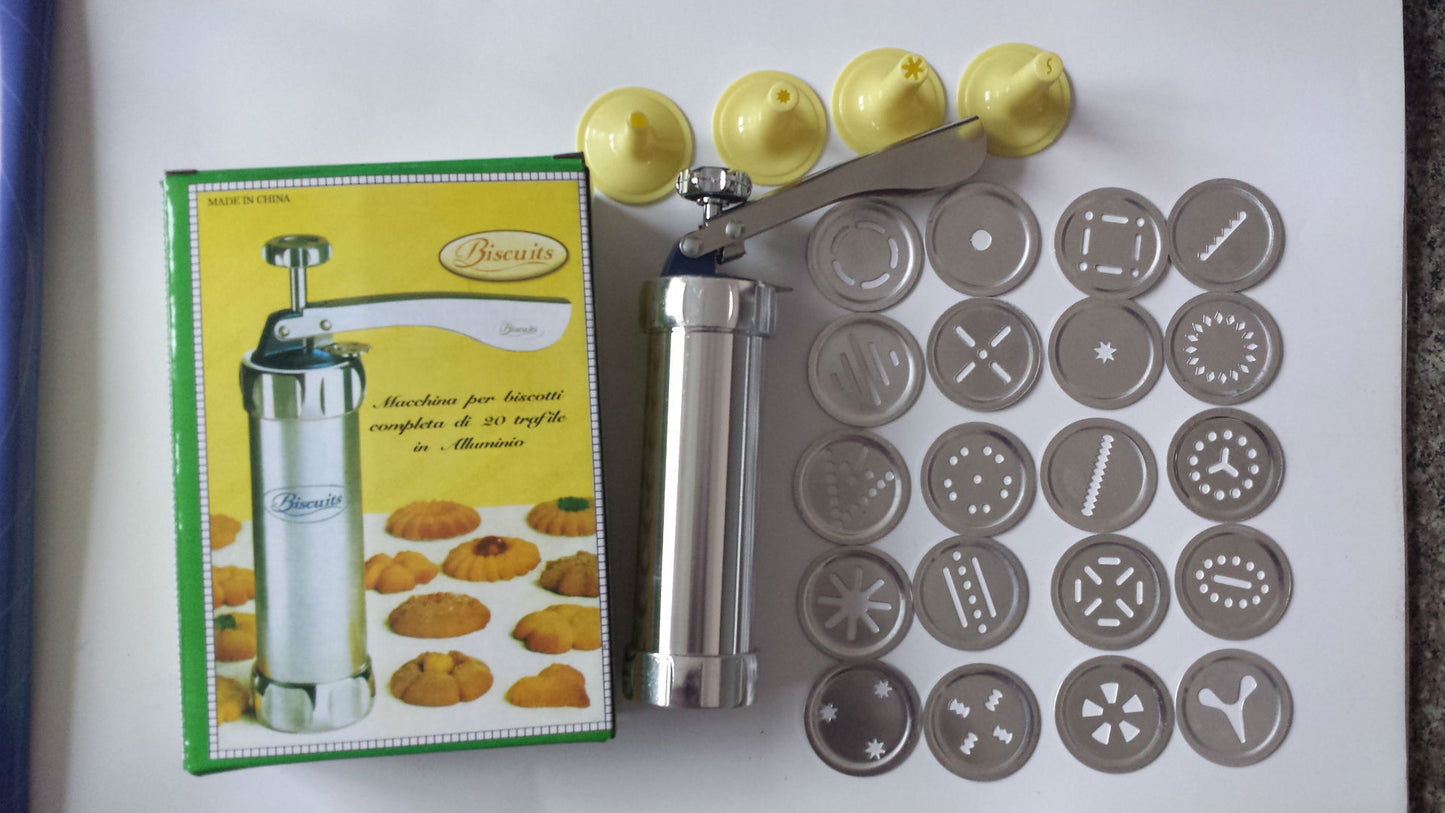 Baking tool cookie mold gun mounting gun aluminum alloy barrel body 20 chip biscuit machine