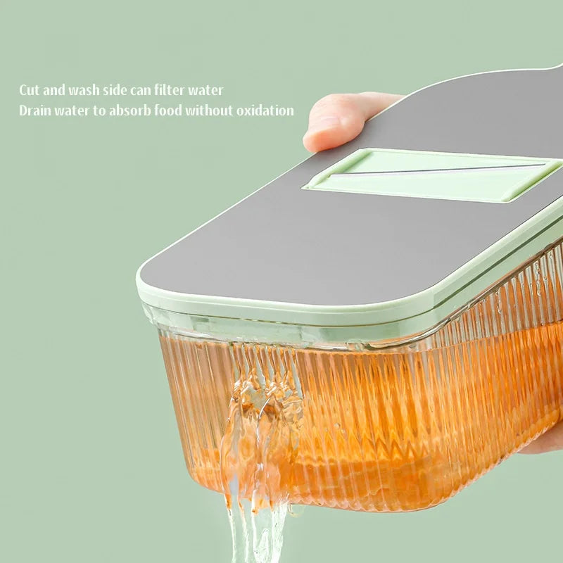 Kitchen Stainless Steel Multifunctional Safe Manual Vegetable Slicer Cutter Potato Shredders Garlic Carrot Grater Chopper