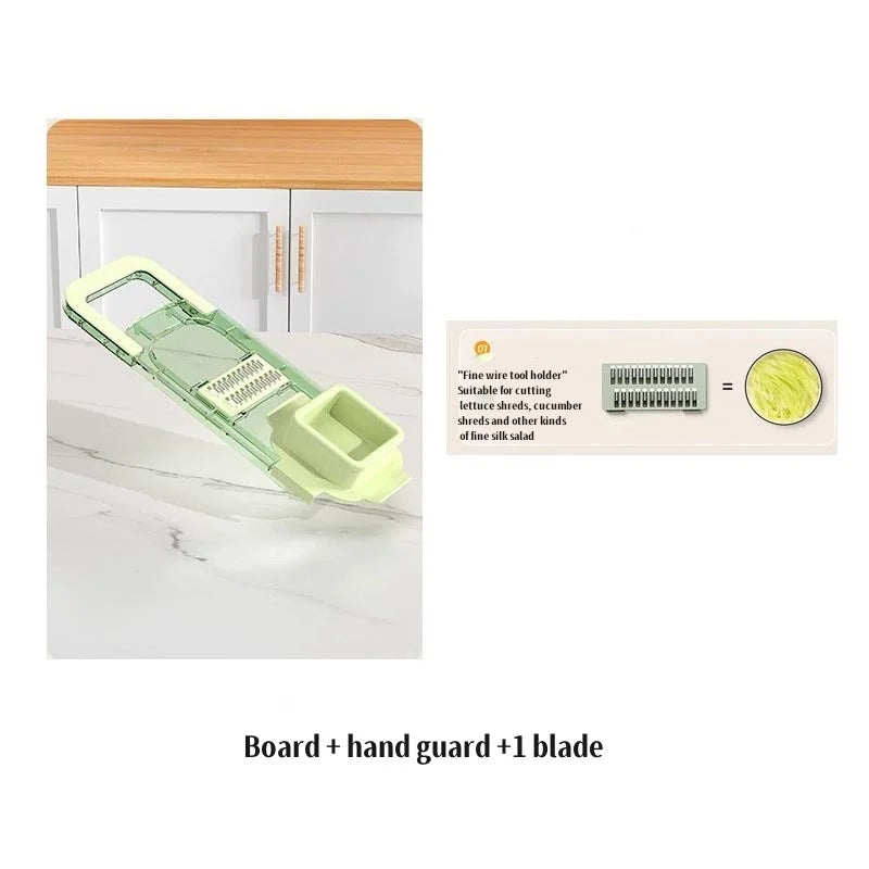 Kitchen Stainless Steel Multifunctional Safe Manual Vegetable Slicer Cutter Potato Shredders Garlic Carrot Grater Chopper