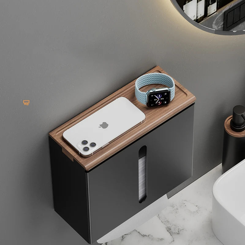 Wooden Tissue Box Napkin Holder Cover Toilet Paper Handkerchief Case Wood Home Wipe Organizer Containe For Bathroom and Kitche