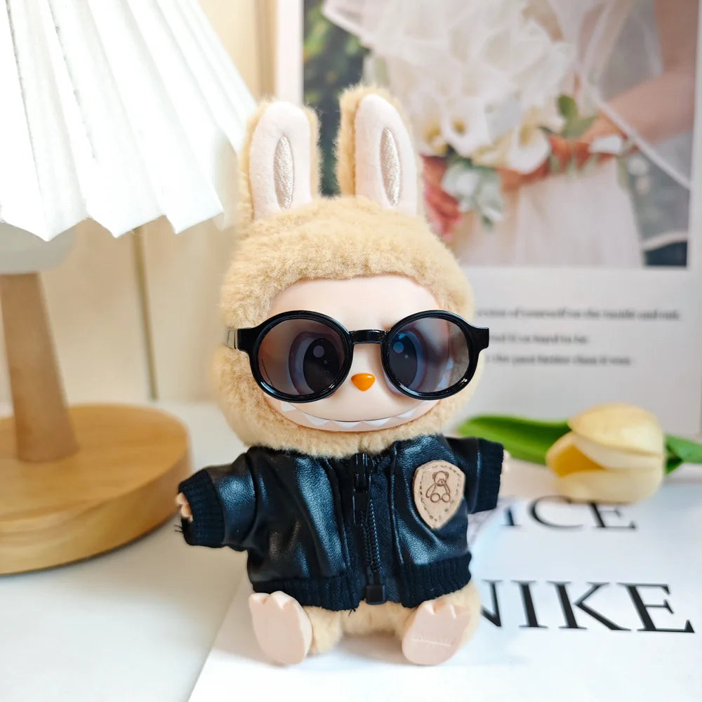 17cm Labubu I II Idol Dolls Cute Mini Plush Doll'S Clothes Korea Kpop Exo Idol Dolls DIY Accessories Pink Skirt Gifts New Style