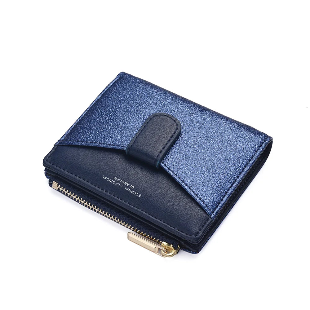 Hasp Small Sequins Women Wallet Fashion Leather Purse Lady Card Holders Clutch Female Slim Purse Money Bag Wallets Card Package