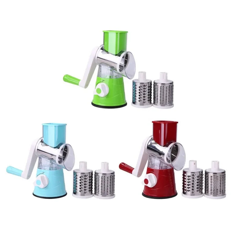 Hand Vegetable Cutter Multi-functional Manual Vegetable Machine for Household Kitchen Grater Slicer Drum Vegetable Cutter