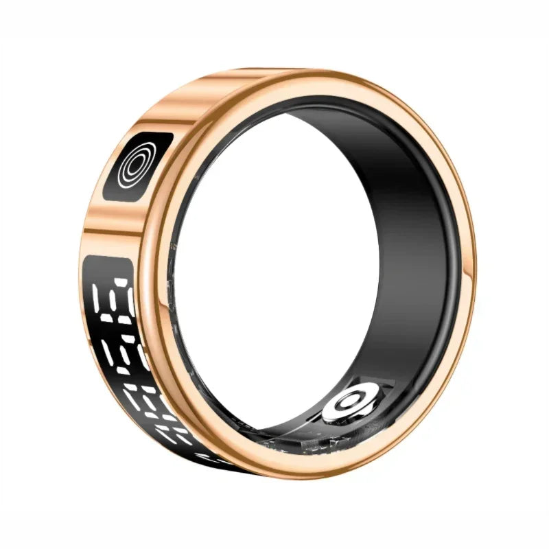 Smart Ring with Charging Box for Men Women-Step Health Tracker Heart Rate Blood Oxygen Monitor 5ATM Sleep Monitoring LCD Display