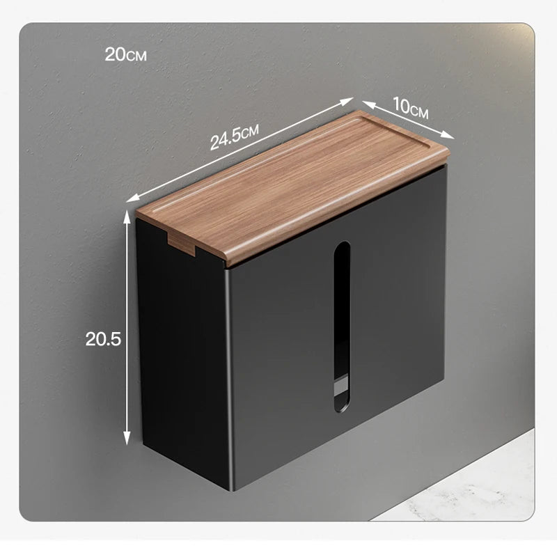 Wooden Tissue Box Napkin Holder Cover Toilet Paper Handkerchief Case Wood Home Wipe Organizer Containe For Bathroom and Kitche