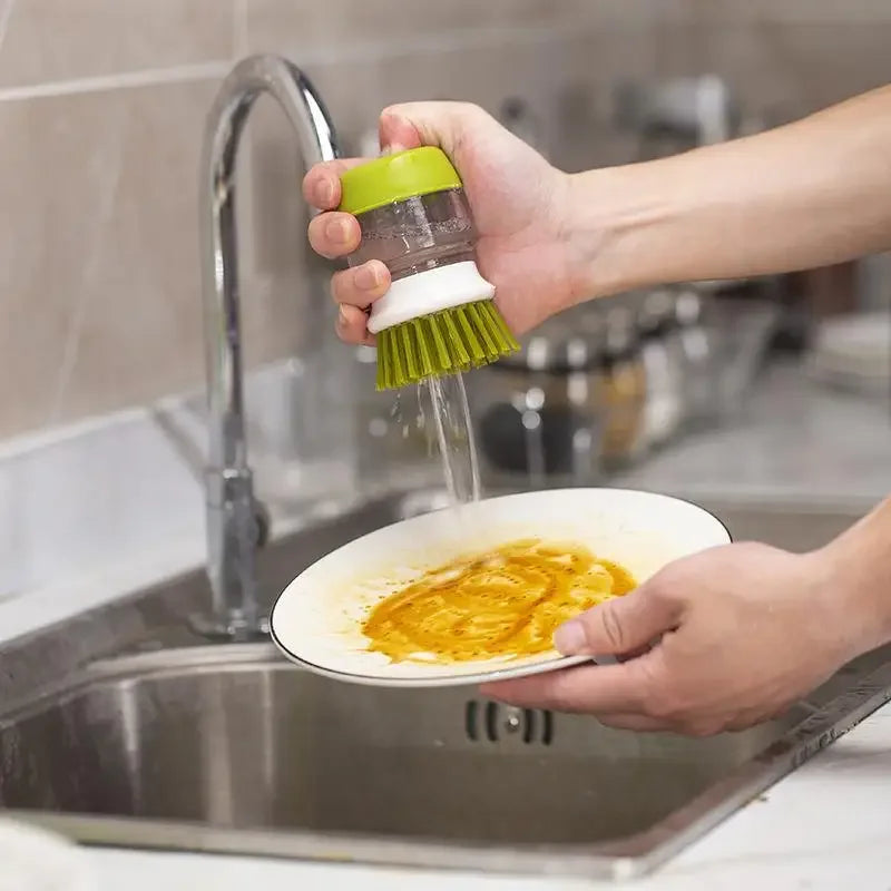 Pot Brushing Artifact Kitchen Washing Pot Cleaning Brush Daquan Lazy Household Decontamination and Descaling Washing Dishes