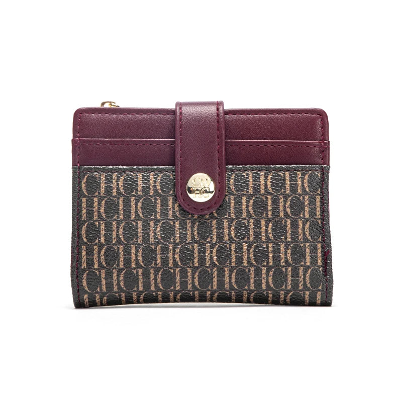 CHCH Fashion Classic Retro Men's and Women's Universal Wallet PVC Material Multi functional Portable Card Bag Change