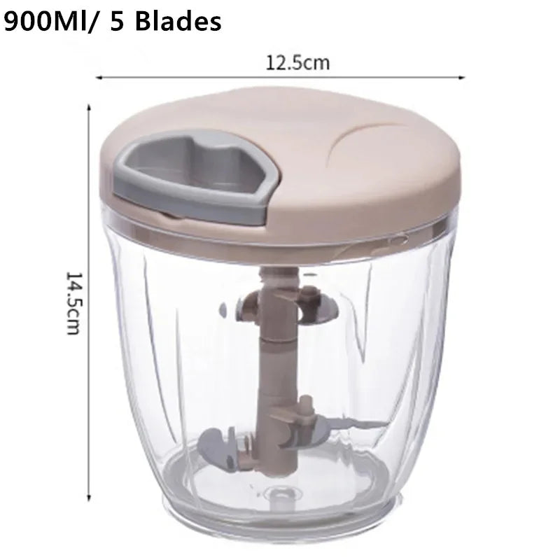 1PC Home Manual Ginger Grinder Garlic Mud Splasher Multi Functional Vegetable Cutter Handheld Meat Grinder Kitchen Cooking Tools