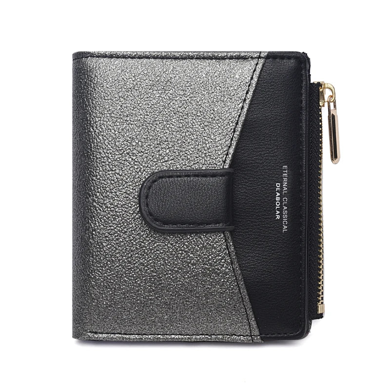 Hasp Small Sequins Women Wallet Fashion Leather Purse Lady Card Holders Clutch Female Slim Purse Money Bag Wallets Card Package
