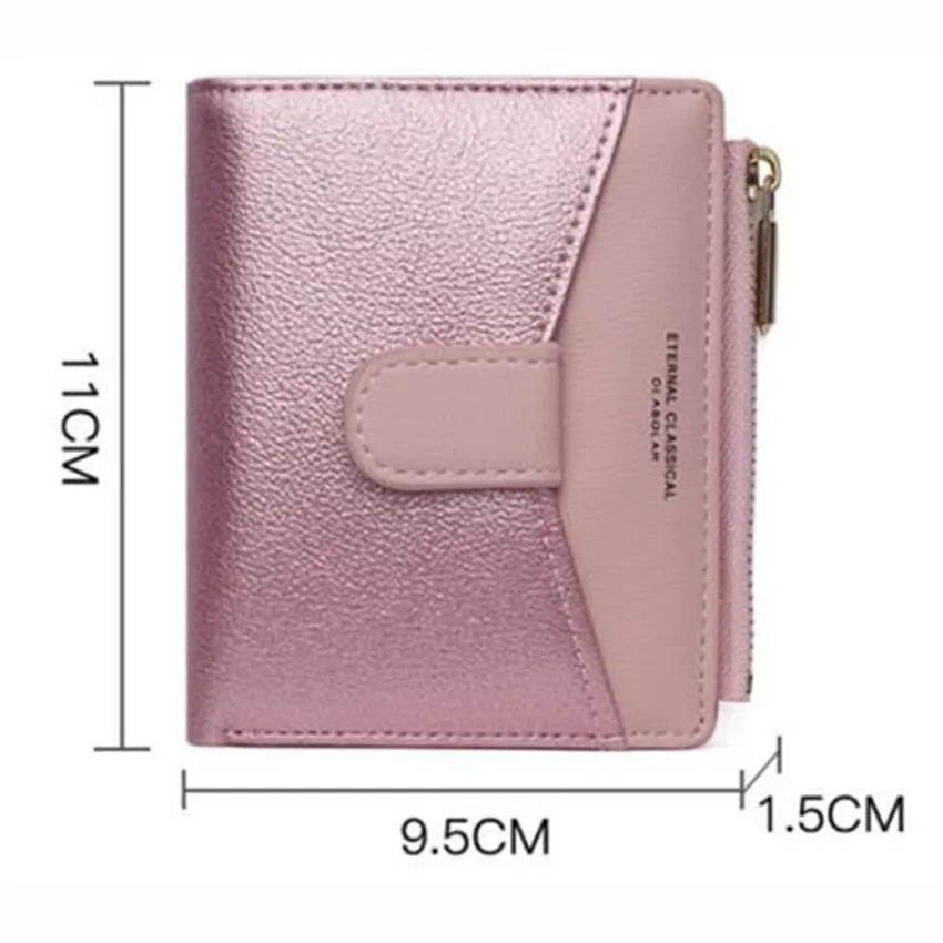 Hasp Small Sequins Women Wallet Fashion Leather Purse Lady Card Holders Clutch Female Slim Purse Money Bag Wallets Card Package