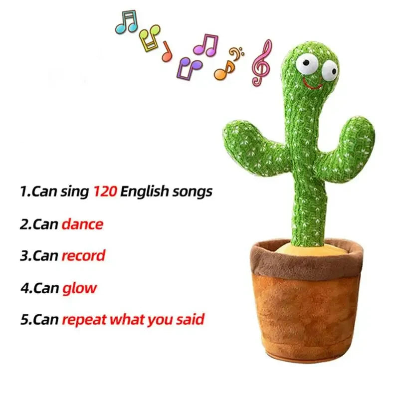 Baby Sunshine Cactus Companion Electronic Plush Toy Dancing and Talking Cactus Toy with 120 Songs Children's Birthday Gifts