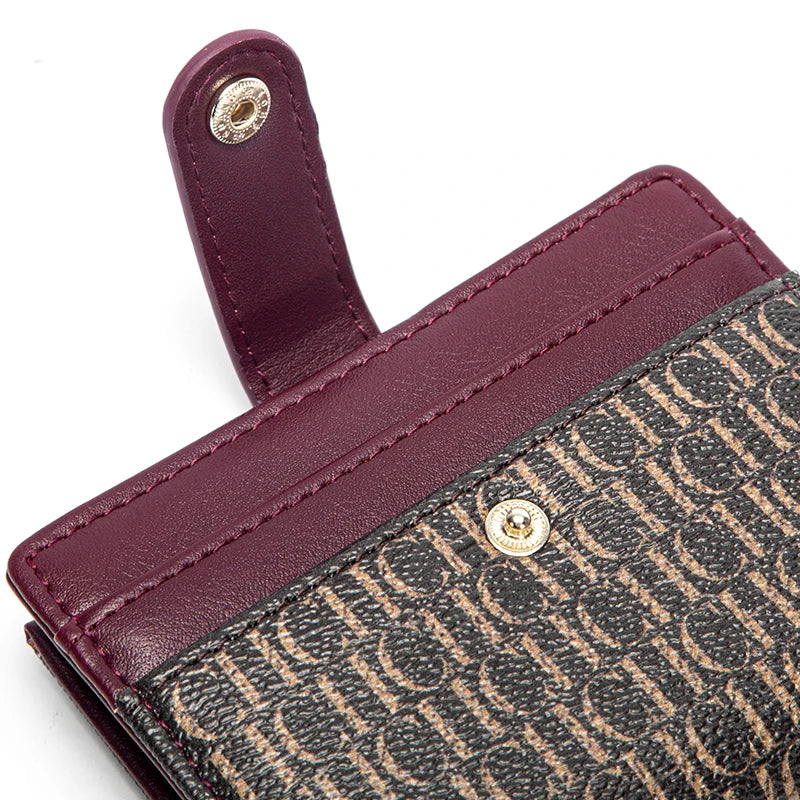 CHCH Fashion Classic Retro Men's and Women's Universal Wallet PVC Material Multi functional Portable Card Bag Change