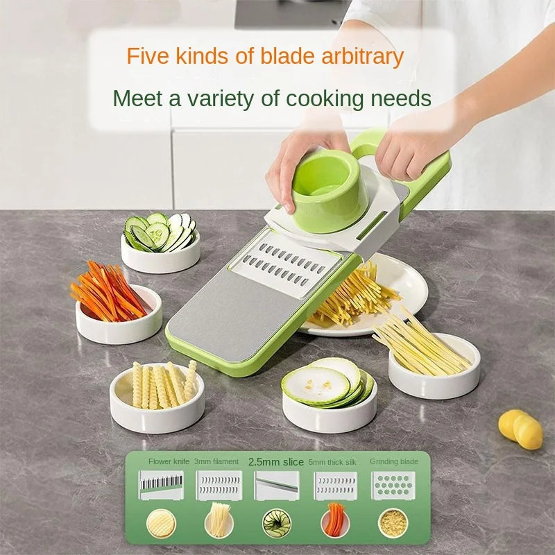 Multi-Functional Stainless Steel Food Wire Cutter Household Kitchen Vegetable Cutter Wire Cucumber Potato Wire Grater #3948