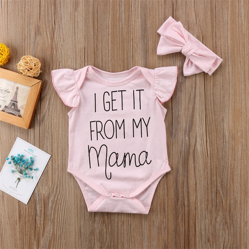 2023 summer new baby baby clothes + headband 2 piece children's overalls