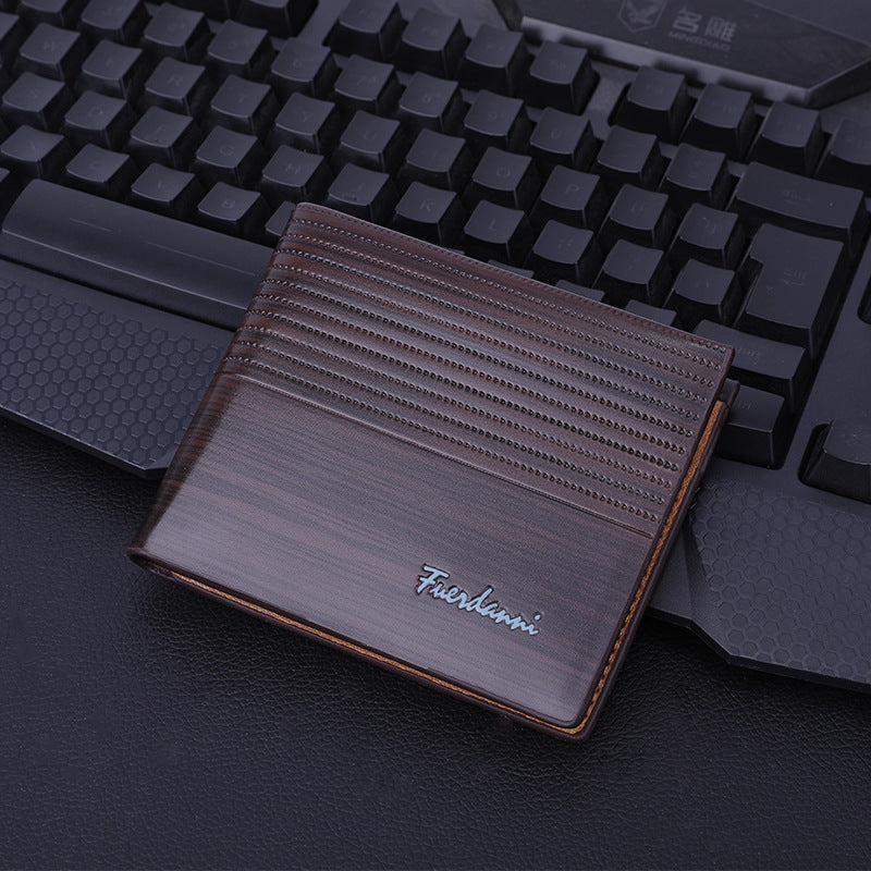 New men's short wallet embossed multi-card fashion wallet card package wallet factory spot wholesale