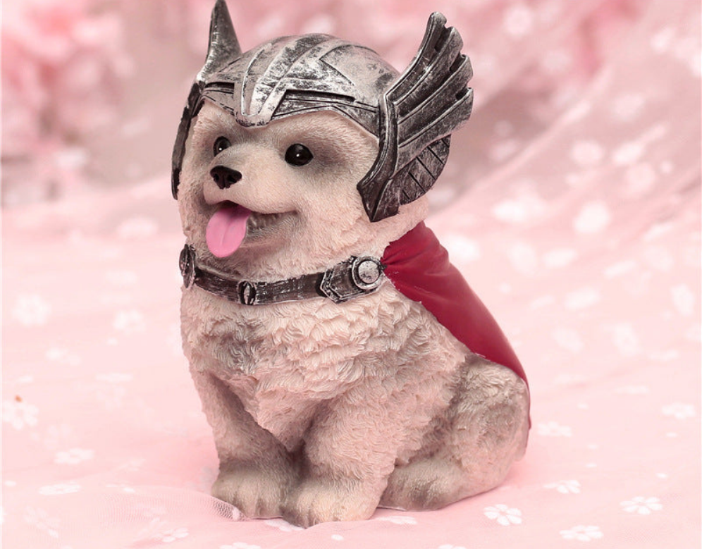 Harley Key Team Fighting King Kong Piggy Bank Piggy Bank Cute Dog Animal Resin Crafts Home Decorations