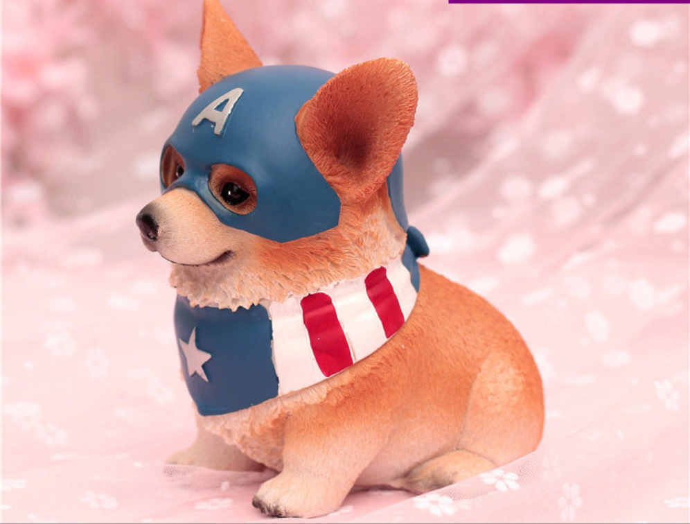 Harley Key Team Fighting King Kong Piggy Bank Piggy Bank Cute Dog Animal Resin Crafts Home Decorations