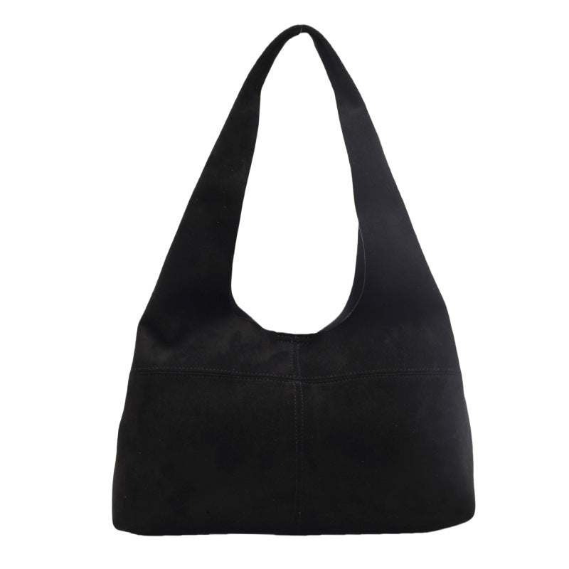 Casual personality large capacity autumn and winter suede retro style high-end one-shoulder underarm women's bag mother-and-child tote bag