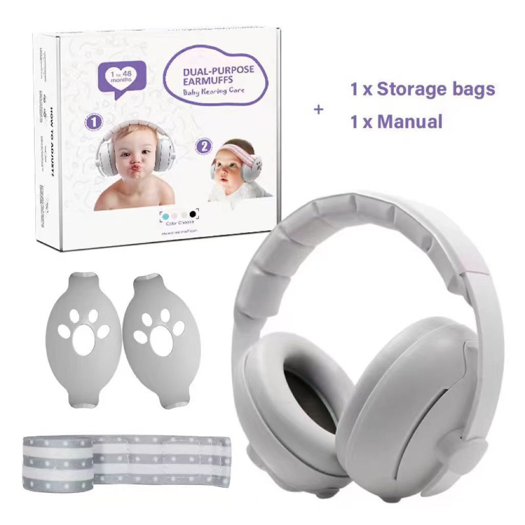 The latest design dual-purpose protective earmuffs for children's sleep, professional noise reduction and sound insulation earmuffs, customized