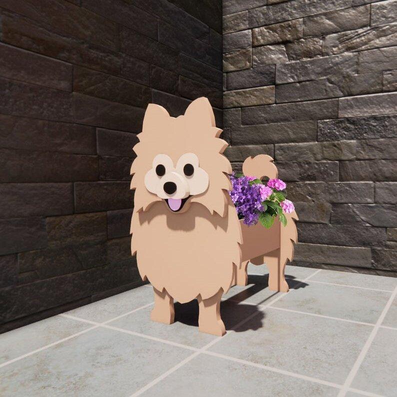 Cross-border independent station popular dog-planter pet dog flower pot potted garden home decoration ornaments