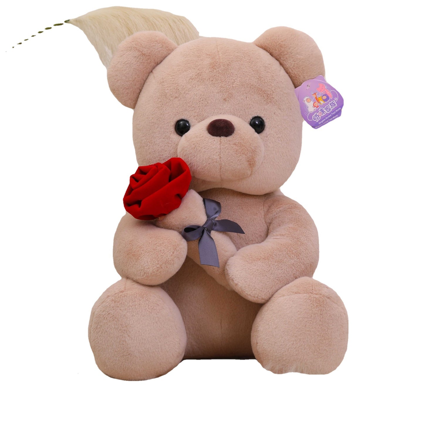 Manufacturers wholesale new rose teddy bear plush toys for girls Valentine's Day gift bear pillow doll