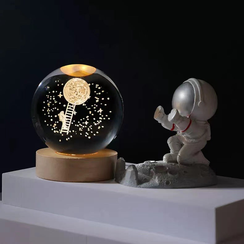 Luminous crystal ball ornaments crystal ball night light classmates and friends graduation Valentine's Day holiday gift manufacturers wholesale