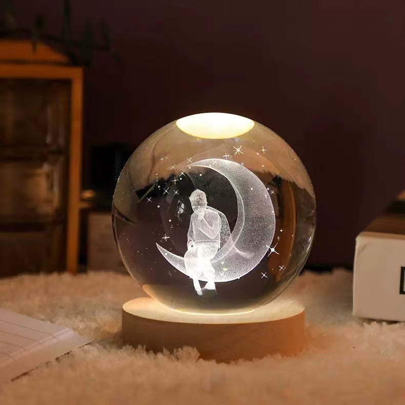 Luminous crystal ball ornaments crystal ball night light classmates and friends graduation Valentine's Day holiday gift manufacturers wholesale