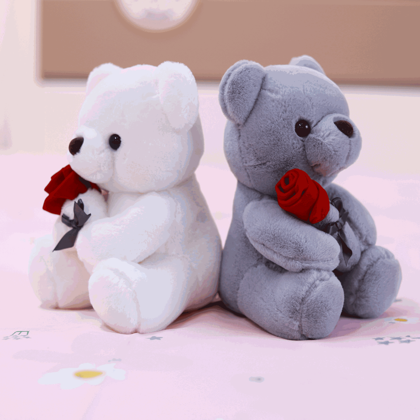 Manufacturers wholesale new rose teddy bear plush toys for girls Valentine's Day gift bear pillow doll