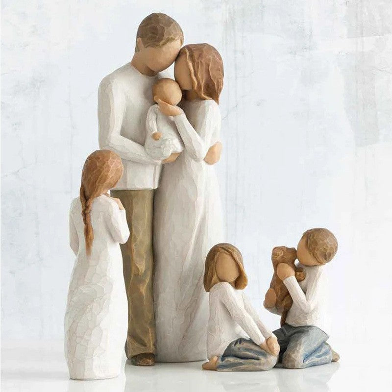 New American-style character statue family ornaments advanced creative wedding gift home office resin crafts