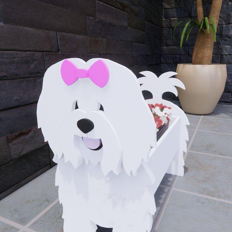 Cross-border independent station popular dog-planter pet dog flower pot potted garden home decoration ornaments