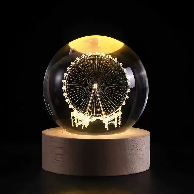 Luminous crystal ball ornaments crystal ball night light classmates and friends graduation Valentine's Day holiday gift manufacturers wholesale