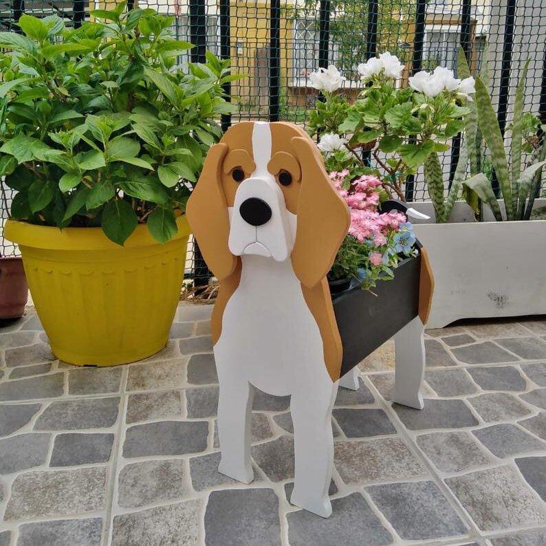 Cross-border independent station popular dog-planter pet dog flower pot potted garden home decoration ornaments