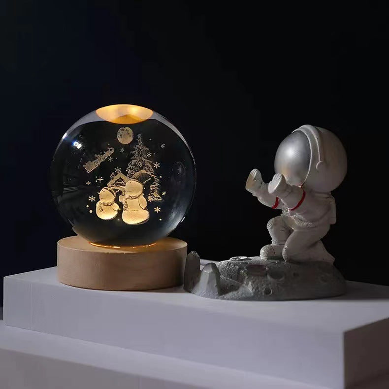Luminous crystal ball ornaments crystal ball night light classmates and friends graduation Valentine's Day holiday gift manufacturers wholesale