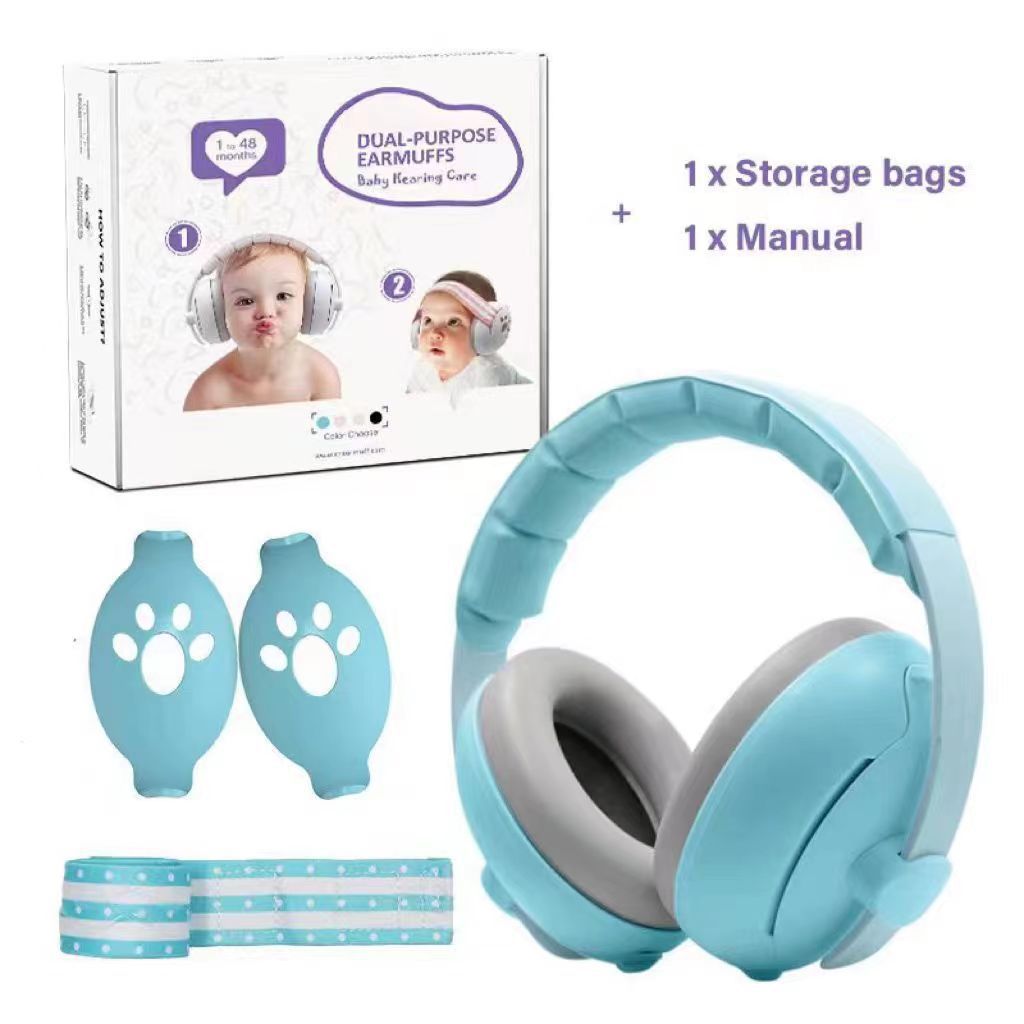 The latest design dual-purpose protective earmuffs for children's sleep, professional noise reduction and sound insulation earmuffs, customized