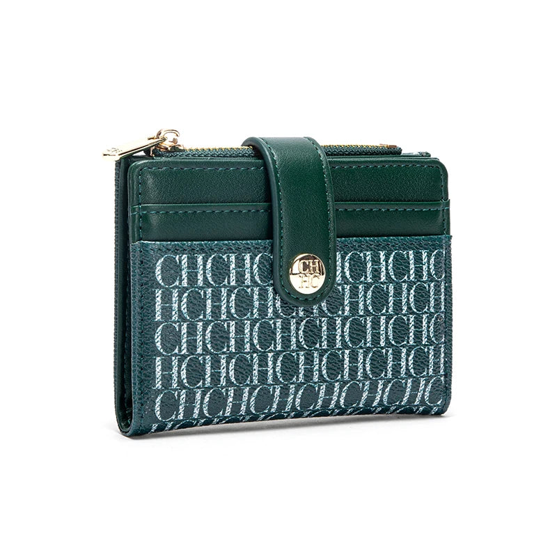 CHCH Fashion Classic Retro Men's and Women's Universal Wallet PVC Material Multi functional Portable Card Bag Change